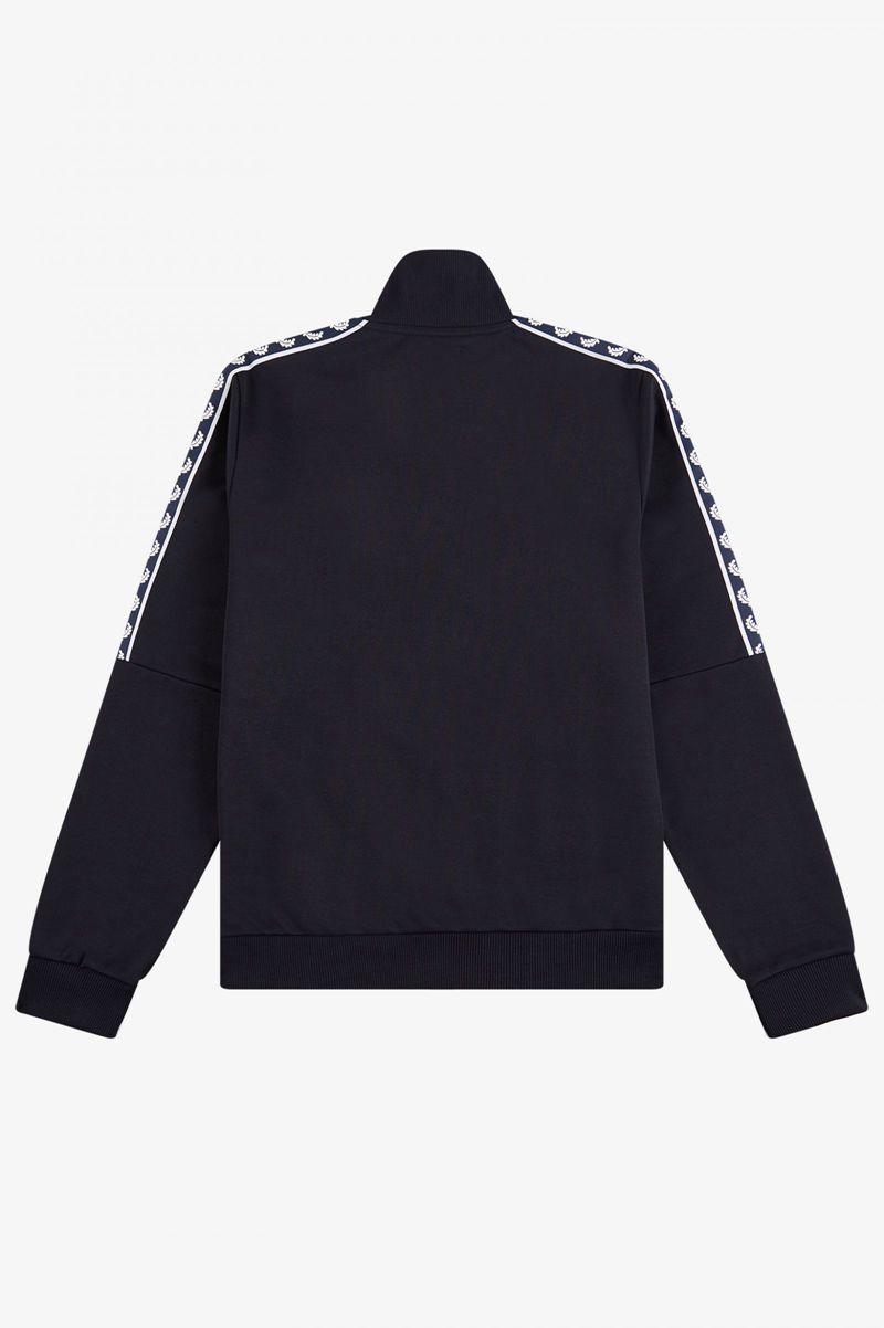 Navy Fred Perry Panelled Taped Track Men's Jackets | PH 1223GSOL